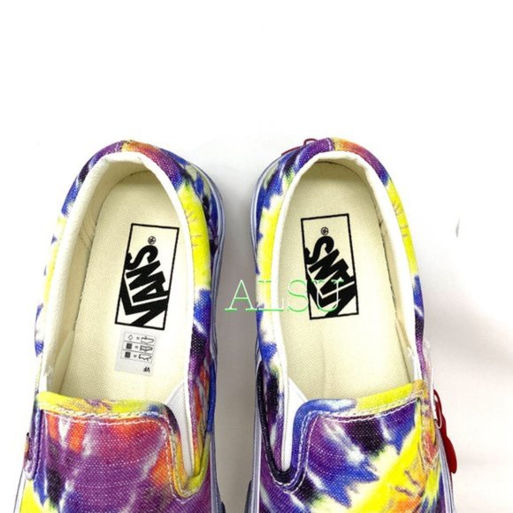 💖MEGA SALE💖VANS Classic Slip On Washed Tie-Dye Canvas Women's VN0A4U3819X - Picture 6 of 9